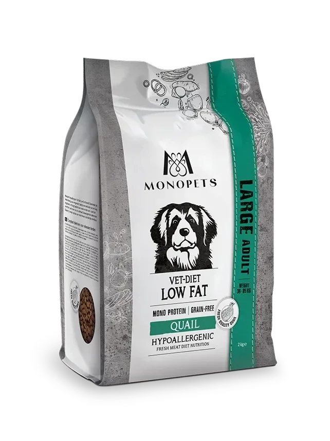 Monopets Hypoallergenic Large Vet-Diet Low Fat Quail