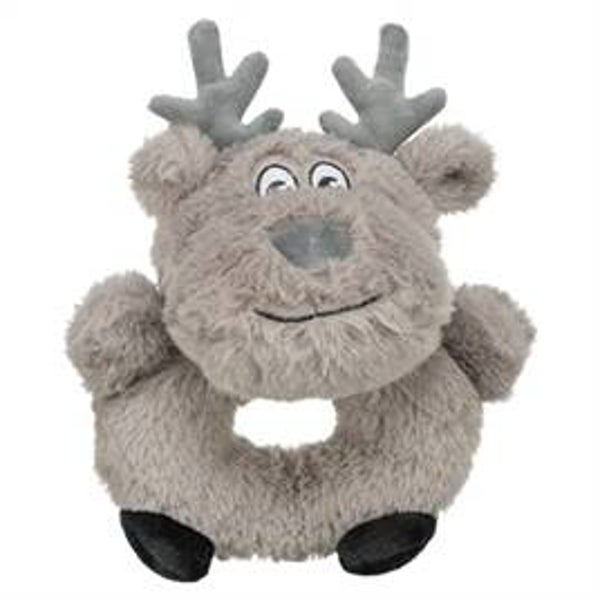 TRIXIE XMAS RENDIER PLUCHE GRIJS 24 CM