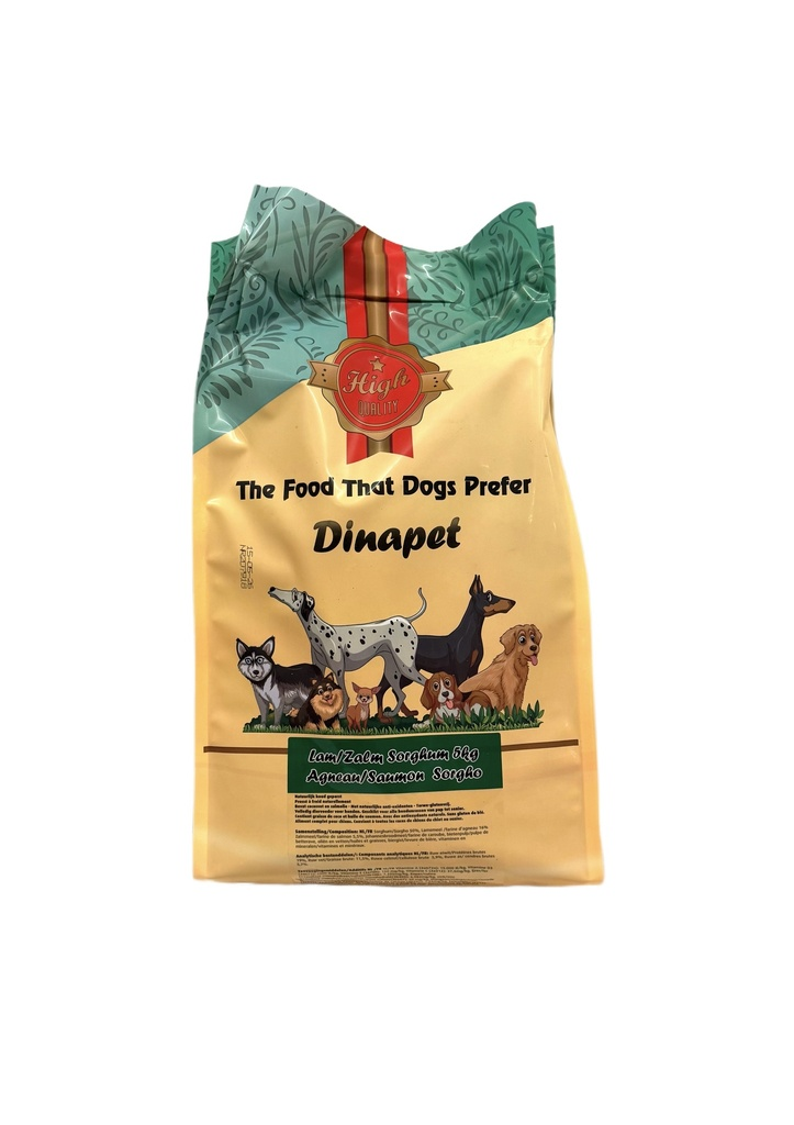 Dinapet persbrok Lam/Zalm Sorghum 5kg