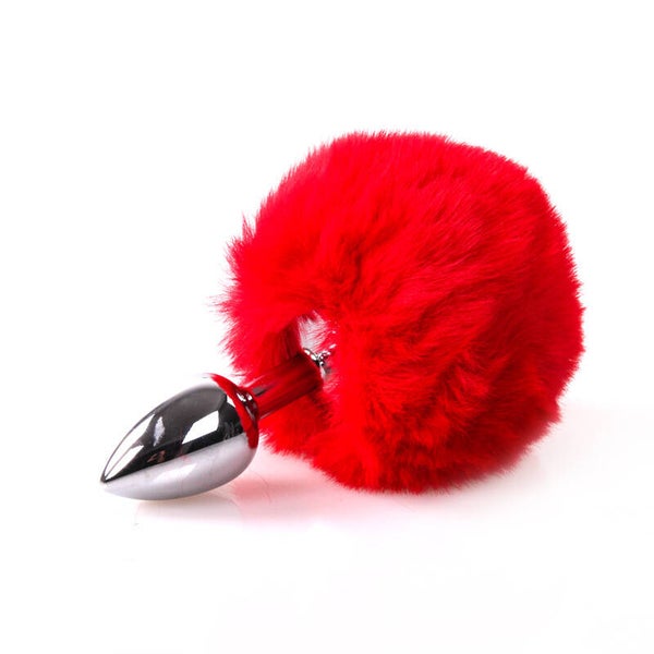 Konijnenstaart Buttplug - Rood