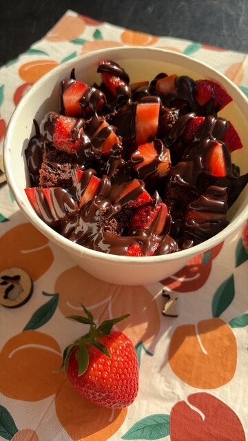 Brownie aardbei box