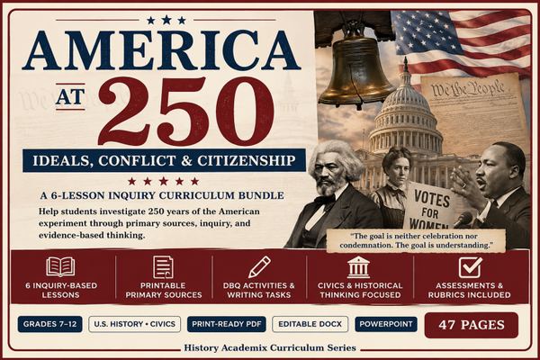 America at 250: Ideals, Conflict & Citizenship | Primary Sources, Civics & DBQ