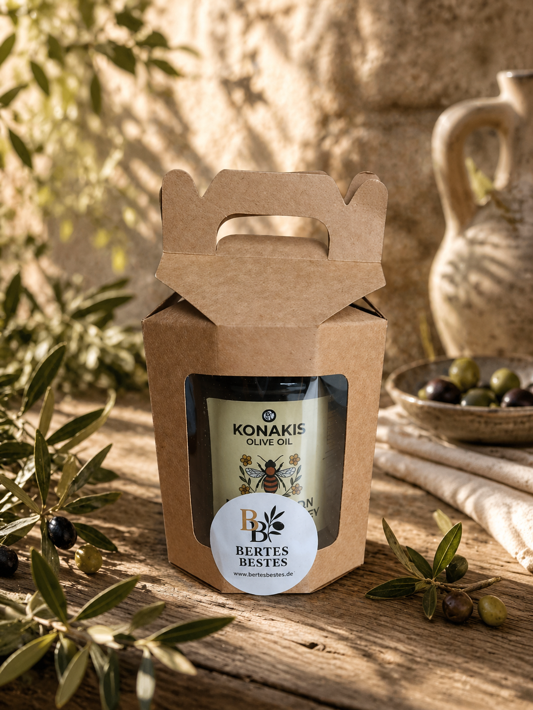 Griechischer Premium Honig als Geschenk verpackt 450g