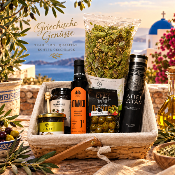 „Griechischer Premium-Geschenkkorb – Mediterrane Feinkost“