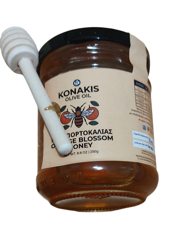 Griechischer Orangenblütenhonig aus Preveza – 250 g Glas, direkt vom Erzeuger