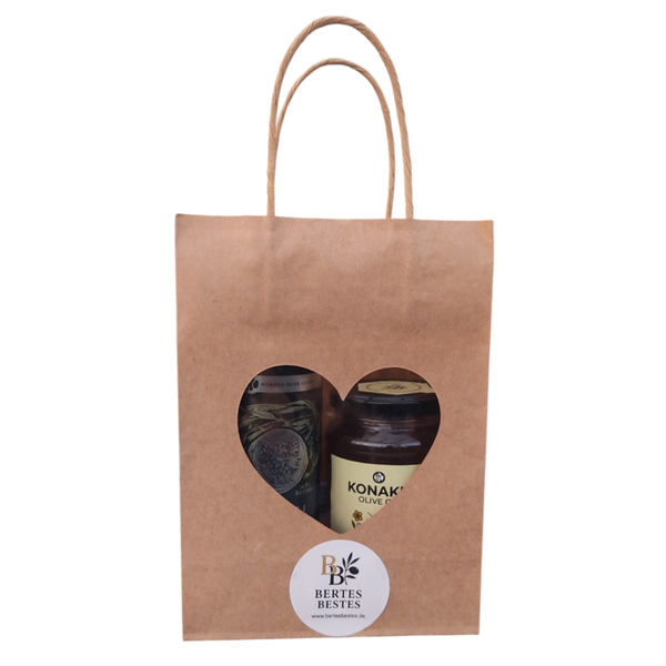 Genuss-Set (M) mit Honig, Olivenöl – liebevoll verpackt