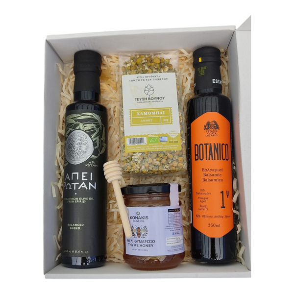 Premium Feinkost-Geschenkbox – Olivenöl, Balsamico & Honig für besondere Genussmomente