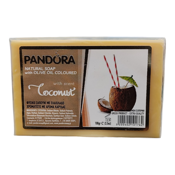 Naturreine Olivenölseife mit Kokosnuss – 100 g aus Griechenland | Exotisch & pflegend