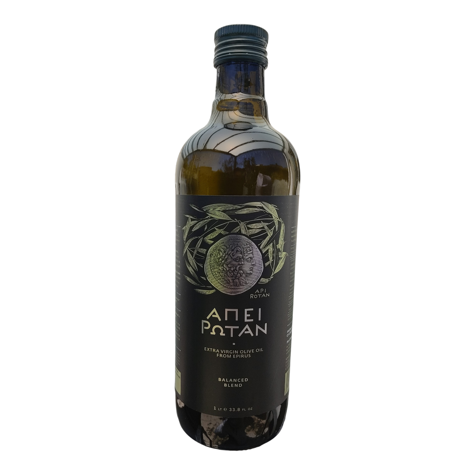 Griechisches Olivenöl extra nativ – 1 Liter (Glasflasche).