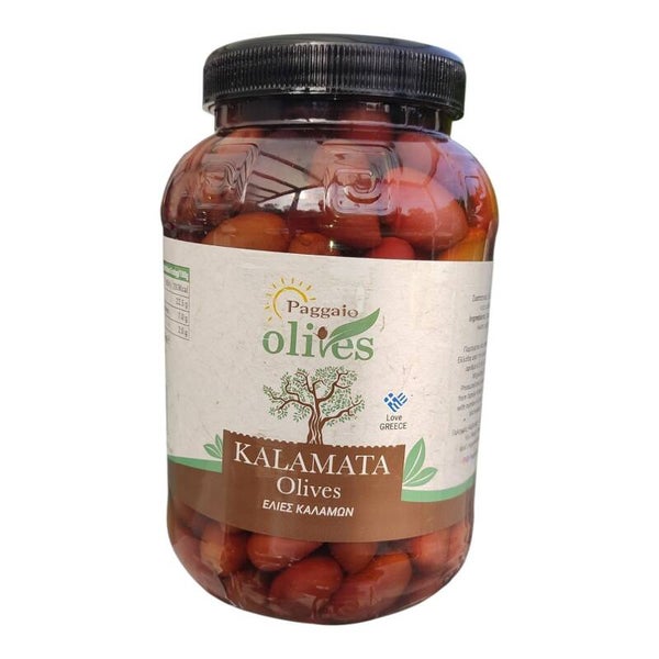 1 kg schwarze Kalamata-Oliven – Gigant (141–160), naturrein aus Griechenland