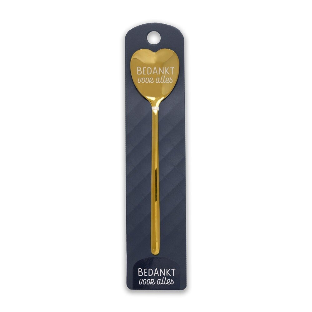 Gouden Hartjeslepel - Bedankt voor alles