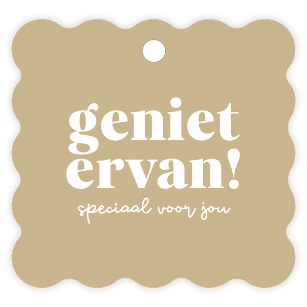 Cadeaulabel Taupe - geniet ervan!