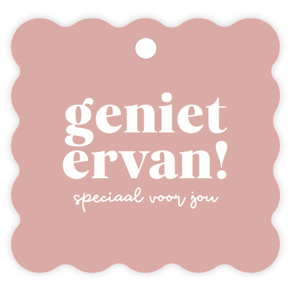 Cadeaulabel Roze - geniet ervan!