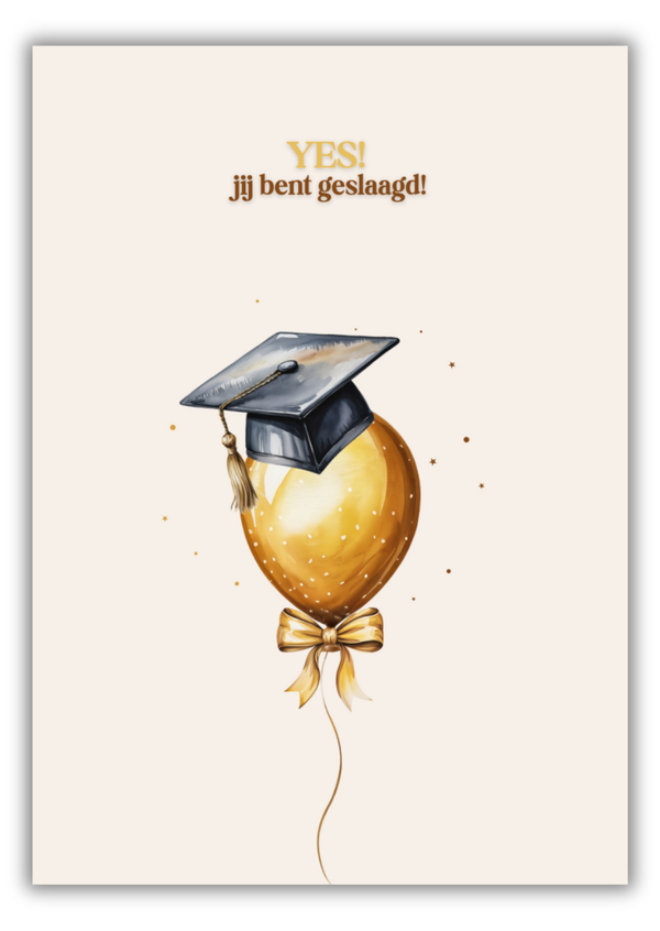 Geslaagd met confetti