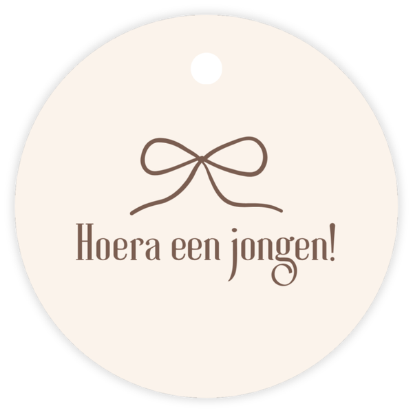 Cadeaulabel – Hoera een jongen!