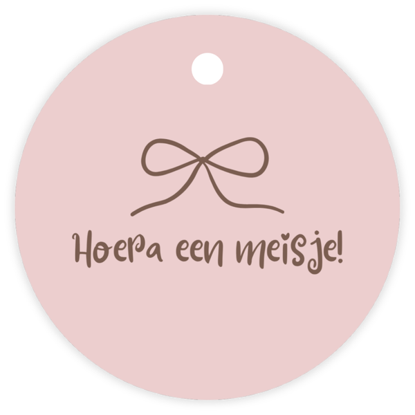 Cadeaulabel – Hoera een meisje!