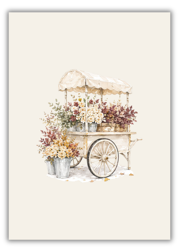 Kar vol bloemen