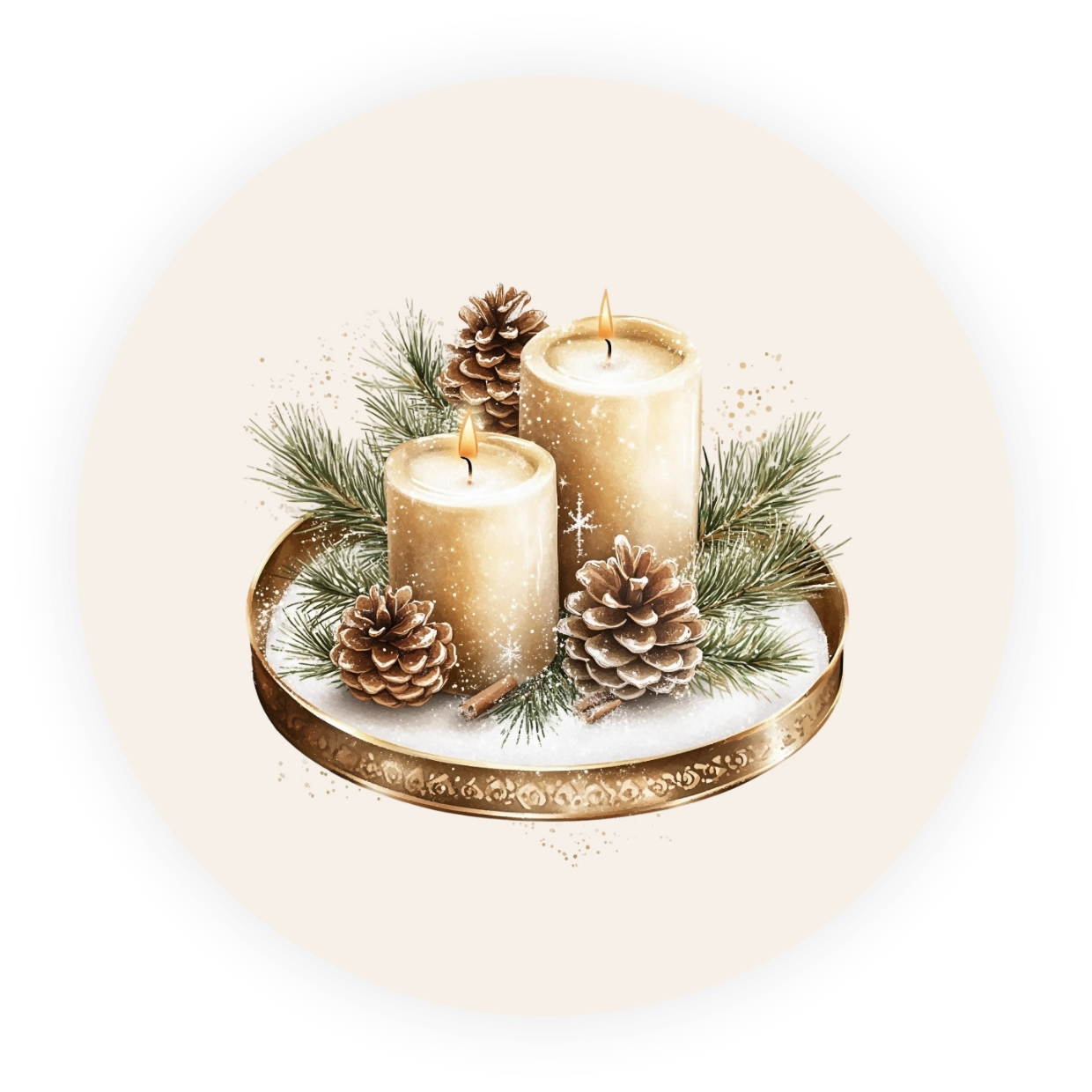 Kerstwarmte op dienblad