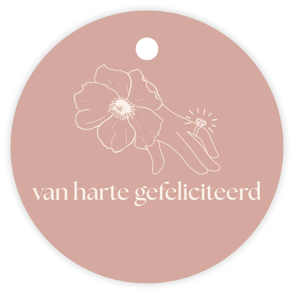 Cadeaulabel – Van harte gefeliciteerd