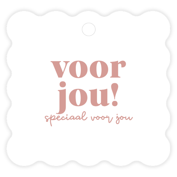 Cadeaulabel wit - voor jou!