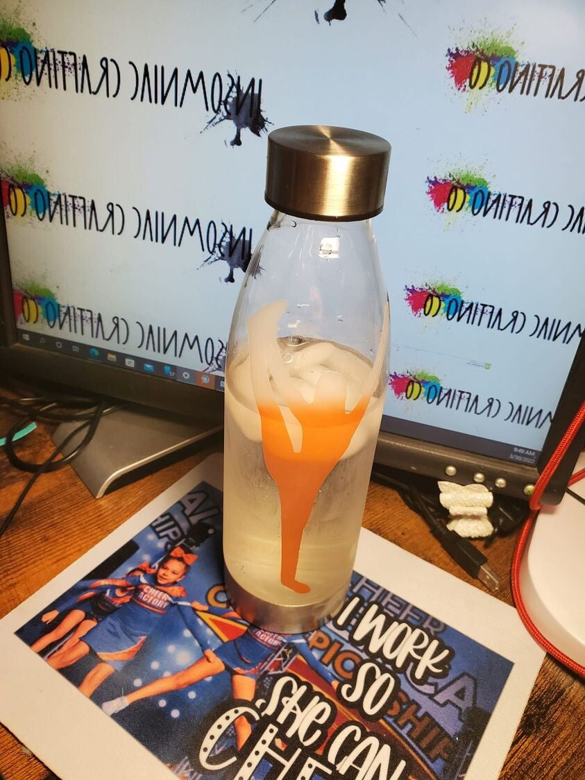 custom color changing cheer water bottles