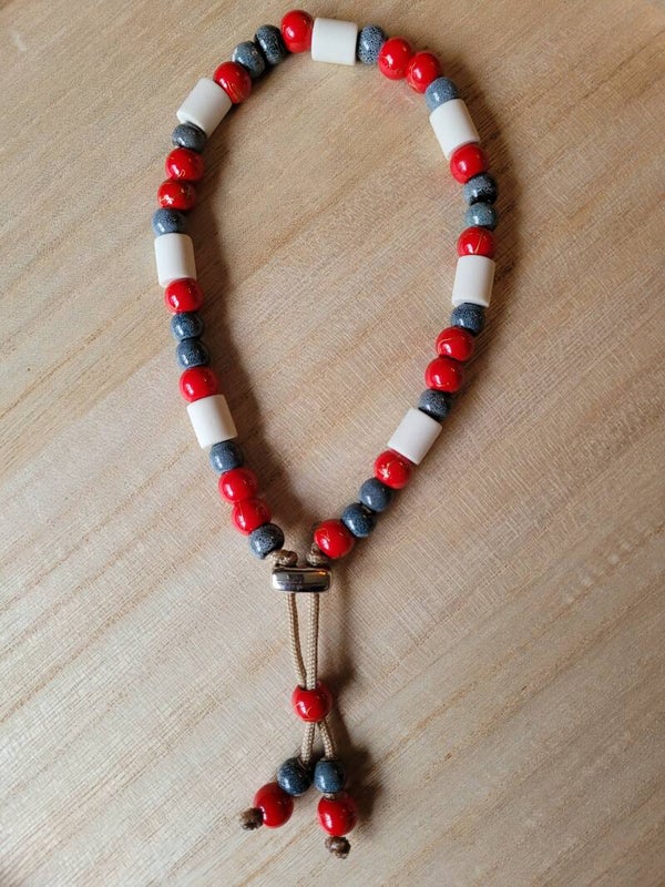 Anti Vlooien- en Tekenband EM-X Kralen Rood