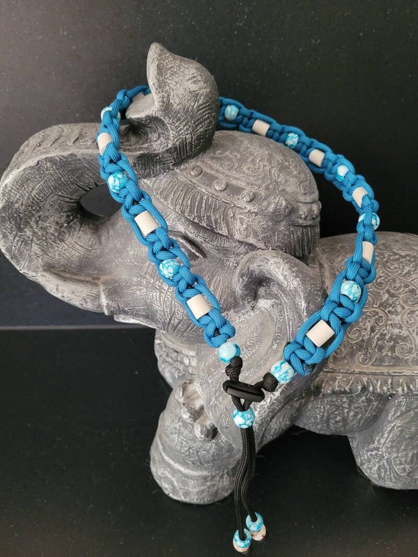 Anti Vlooien- en Tekenband EM-X Paracord Blauw