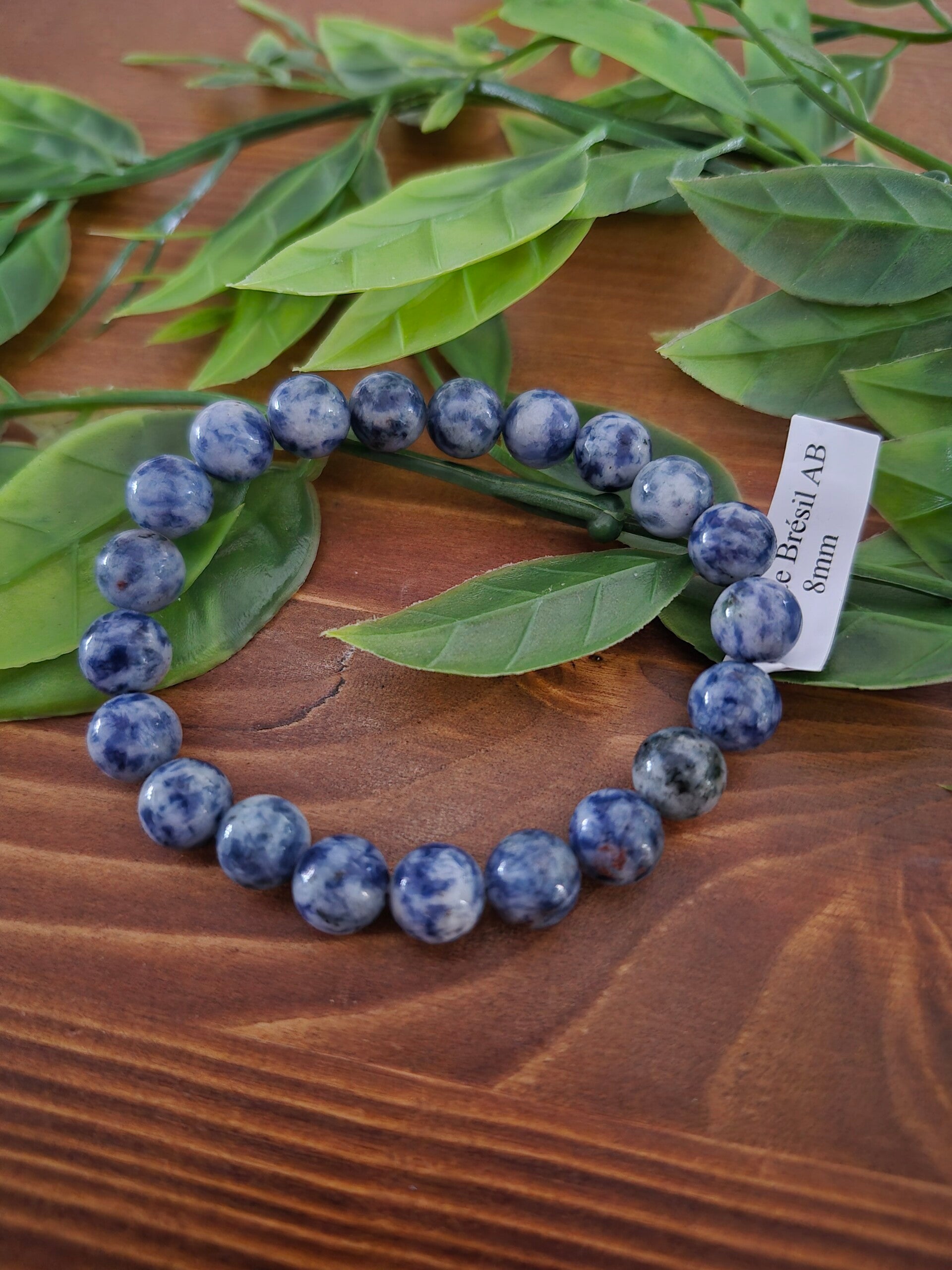 Sodaliet Kogelarmband 8mm