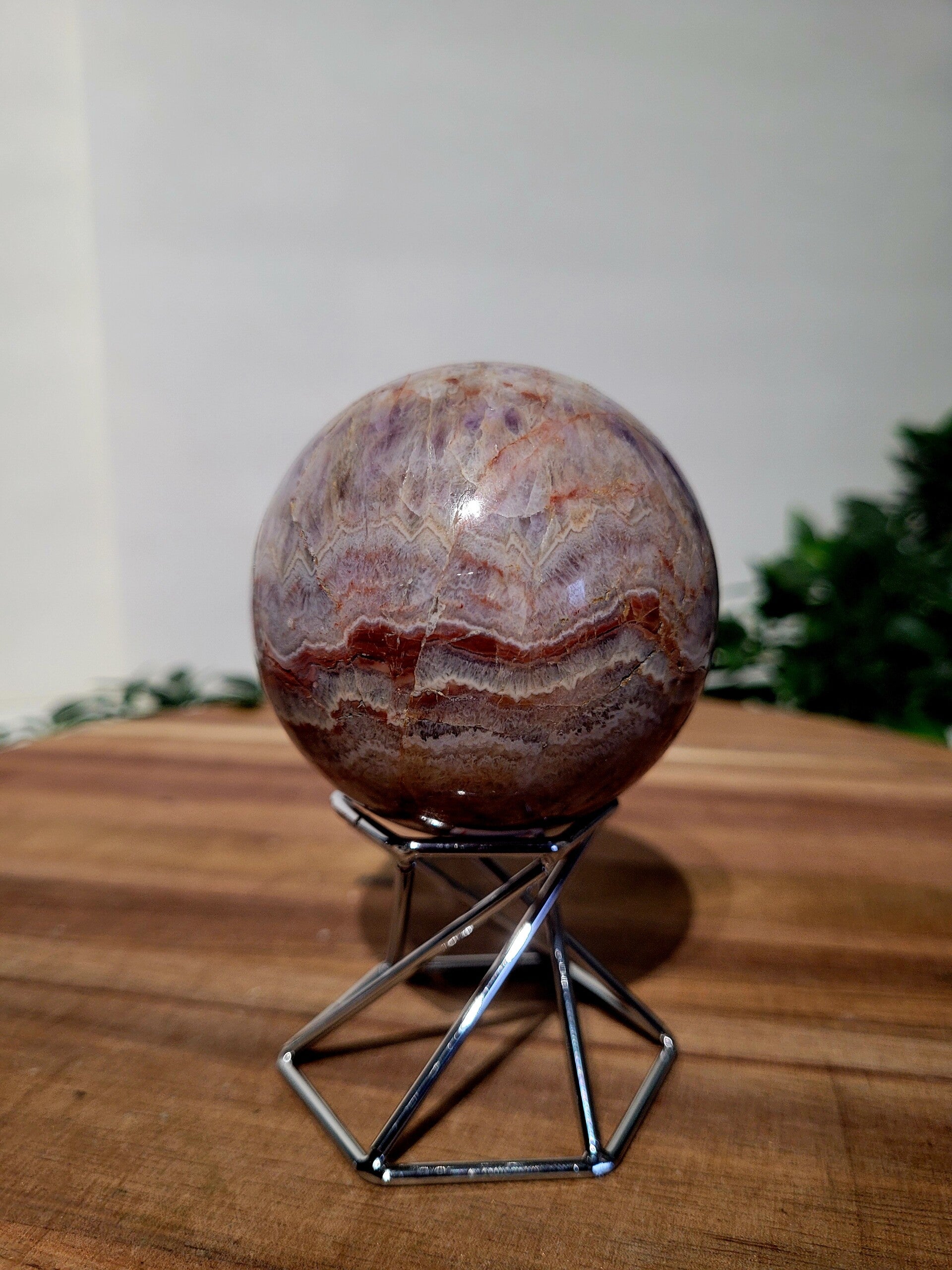 Agaat met Amethist bol