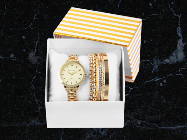 Geschenkset  Dames Horloge Goudkleurig