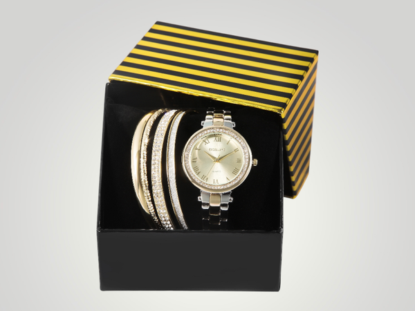 Geschenkset Excellanc Dames Horloge Bicolor