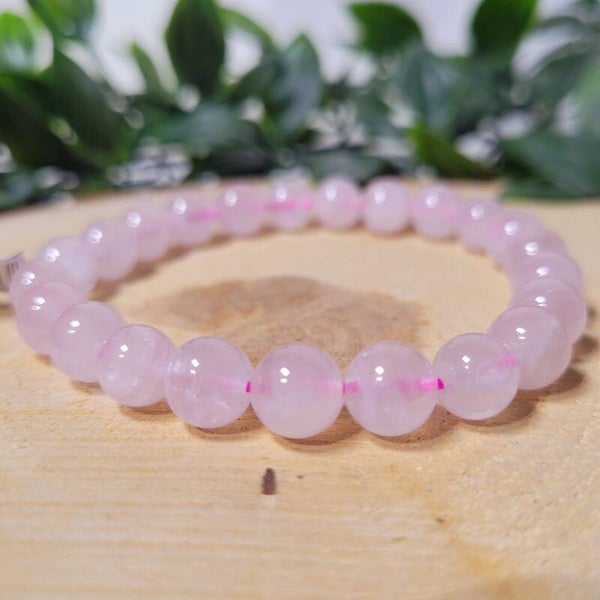 Rozenkwarts Edelsteen Armband 8mm