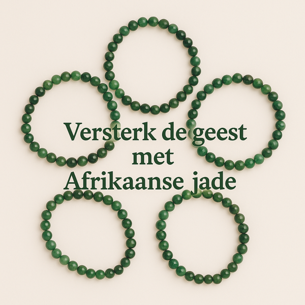 Afrikaanse Jade Kogelarmband | 4 mm