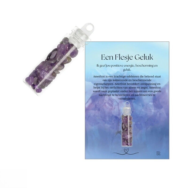 Amethist Cadeauzakje - Flesje