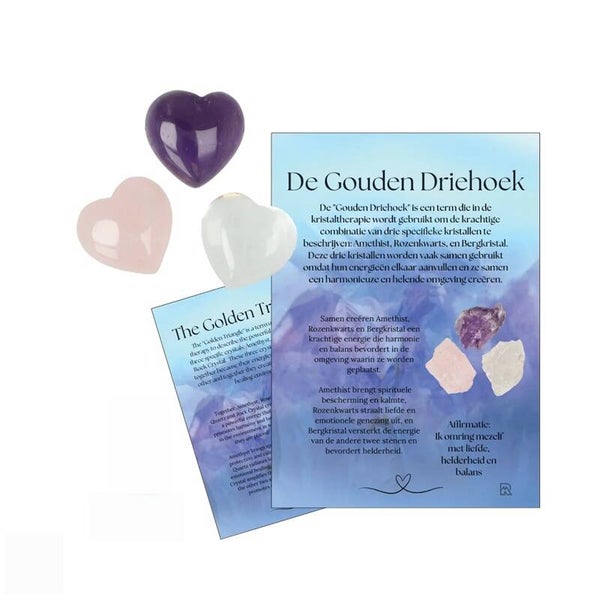 Gouden Driehoek Cadeauzakje - Harten 1,5 cm