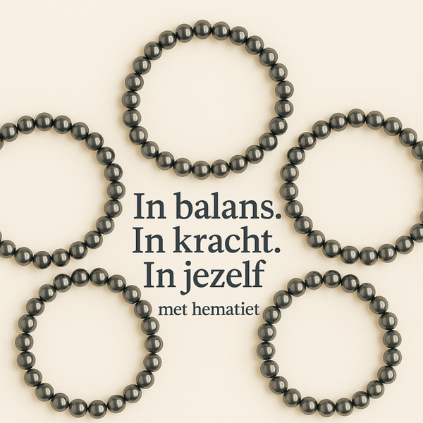 Hematiet Kogelarmband | 6 mm