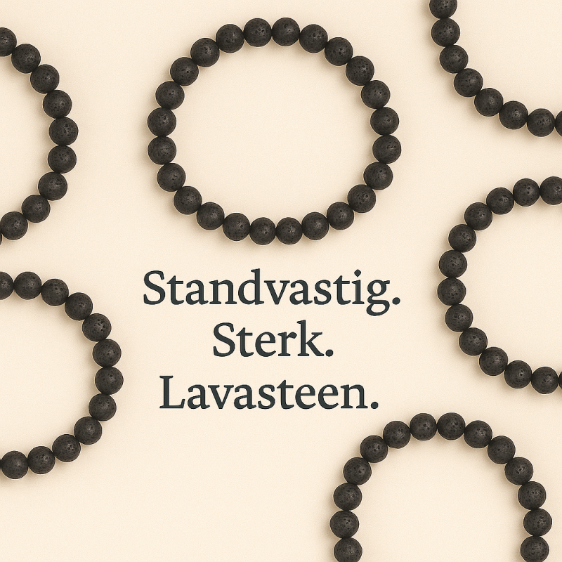 Lavasteen Kogelarmband | 8 mm