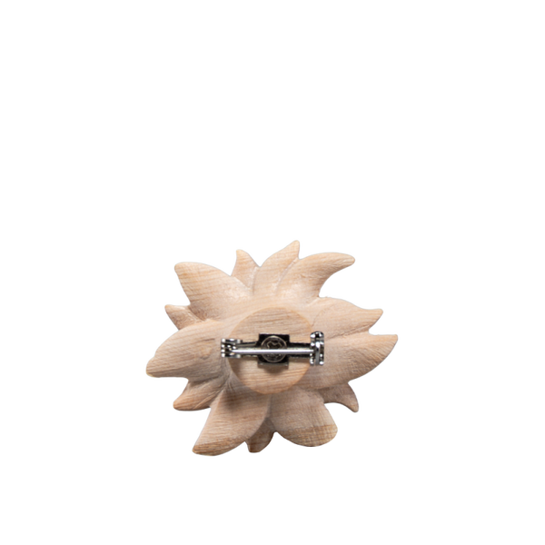 Badge à fleurs d'edelweiss, taille 4 cm, version natural