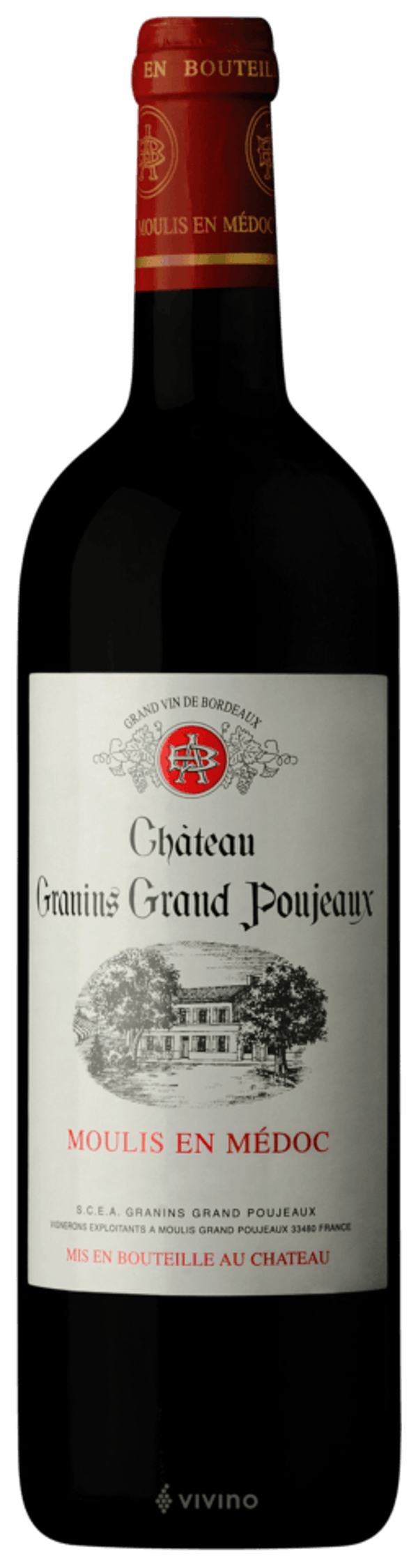Château Tour Granins Grand Poujeaux 2017 AOP Moulis (Offre carton de 6 bouteilles )