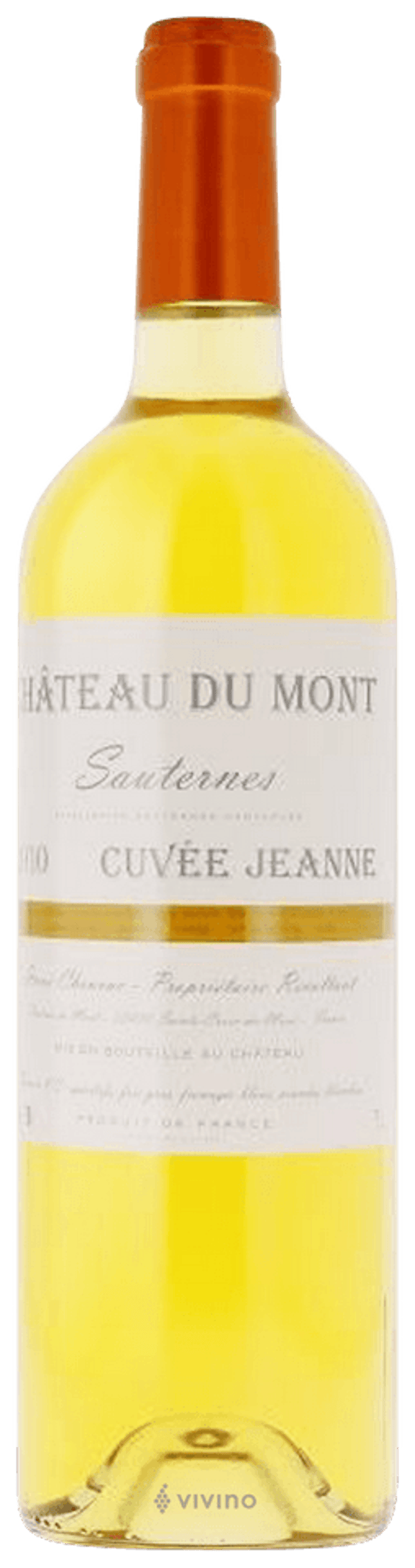 Château du Mont Cuvée Jeanne 2022 AOP Sauternes (Offre carton de 6 bouteilles )