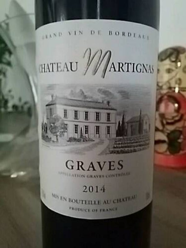 Château Martignas  2020 AOP Graves (Offre carton de 6 bouteilles )