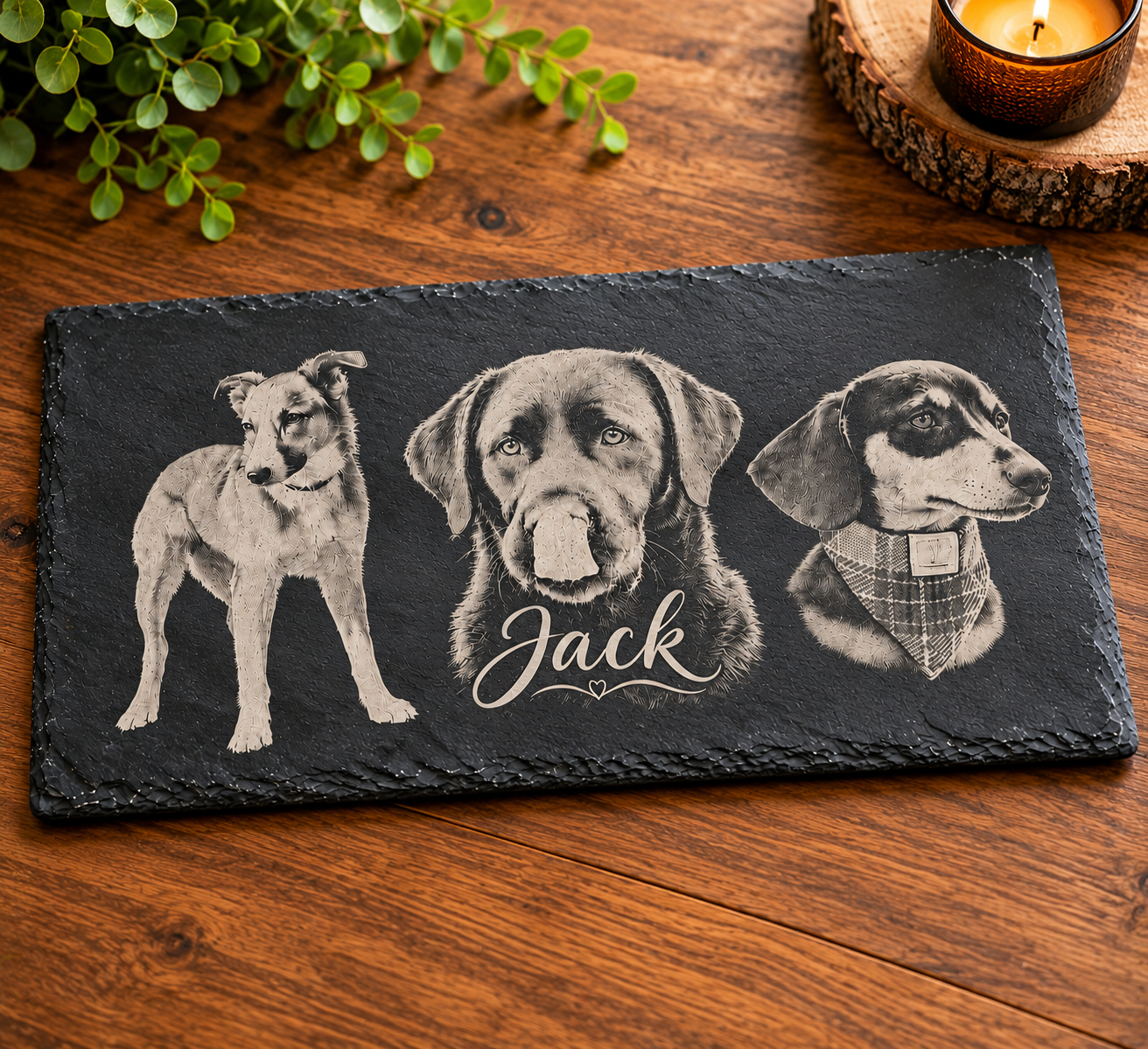 Personalised slate placemats