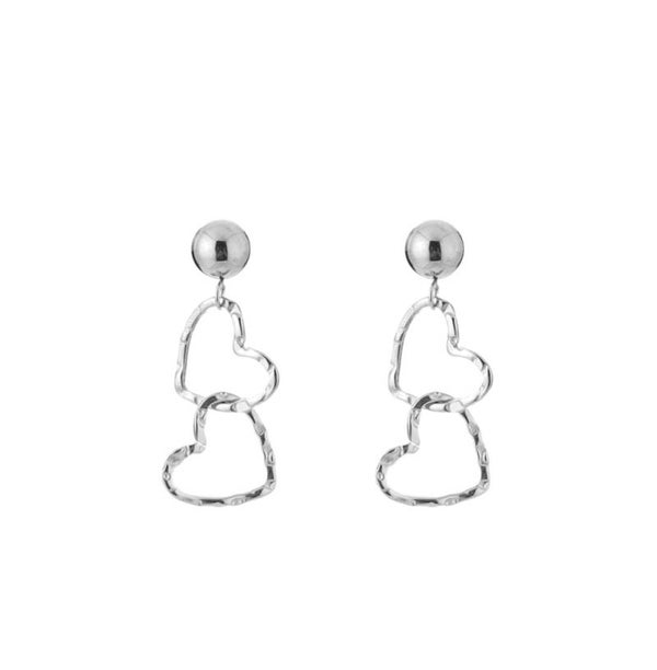 Love oorbellen zilver