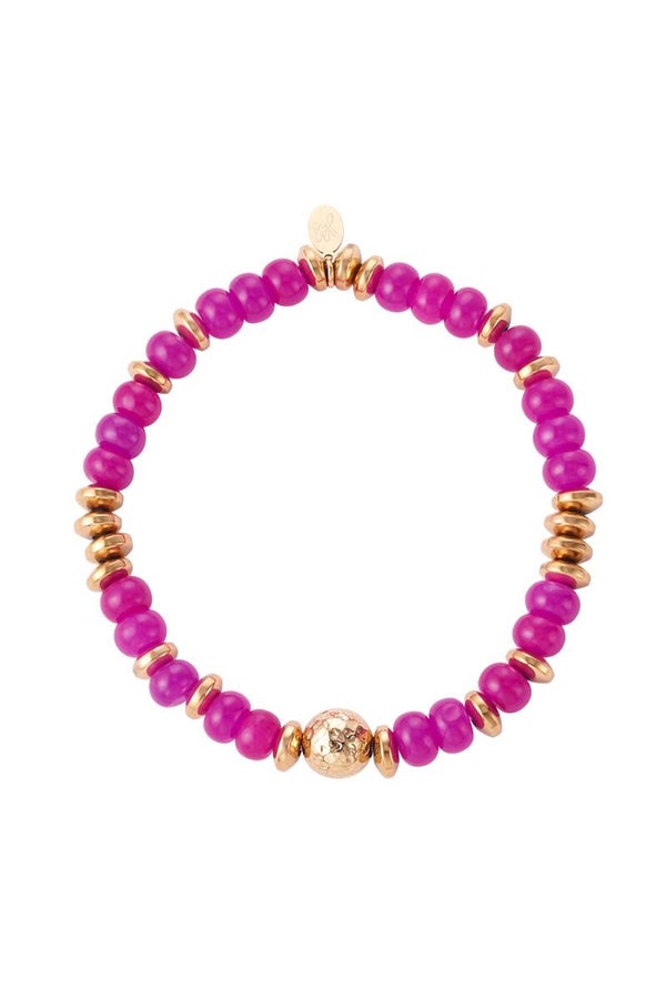 Armband met Kleurrijke Stenen Fuchsia