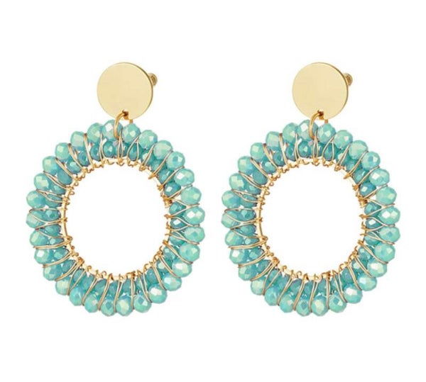Oorbellen Jane licht blauw