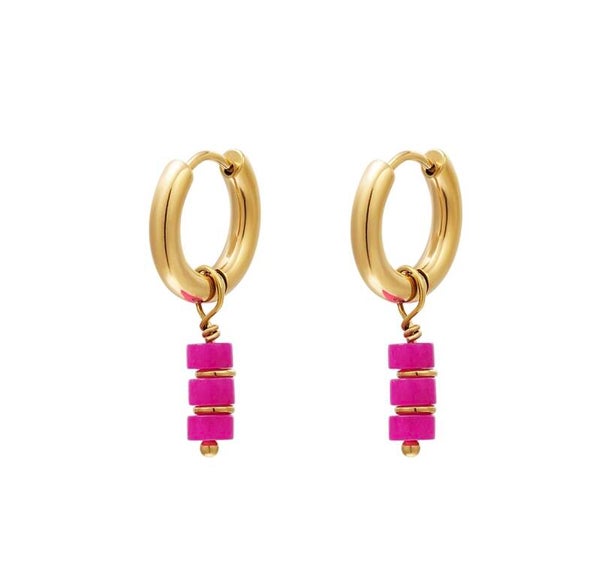 Oorbellen Liv fuchsia