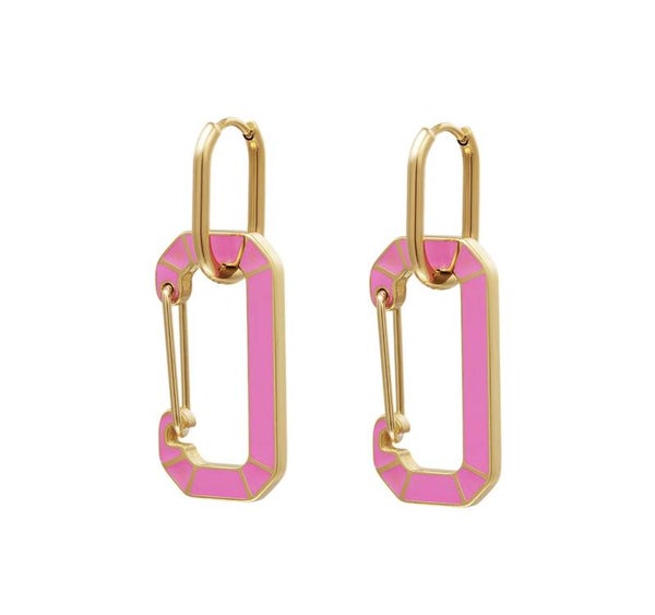 Oorbellen Loua Taggs Goud-Roze Sale