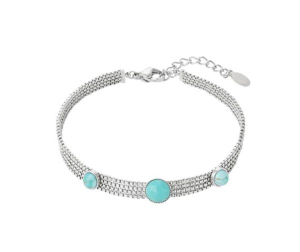 Statement armband blauw.