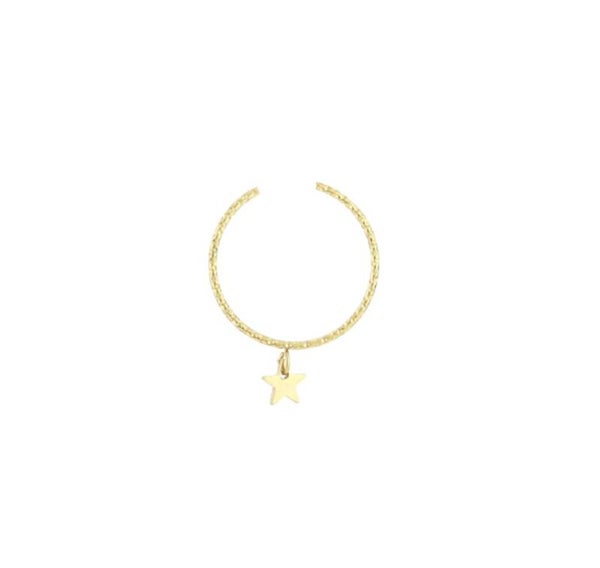 Nomi ring met hangend sterretje goud
