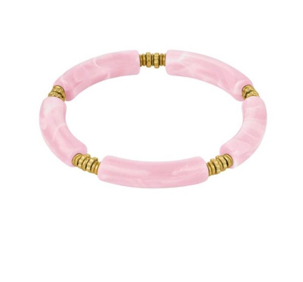 Tube armband licht roze